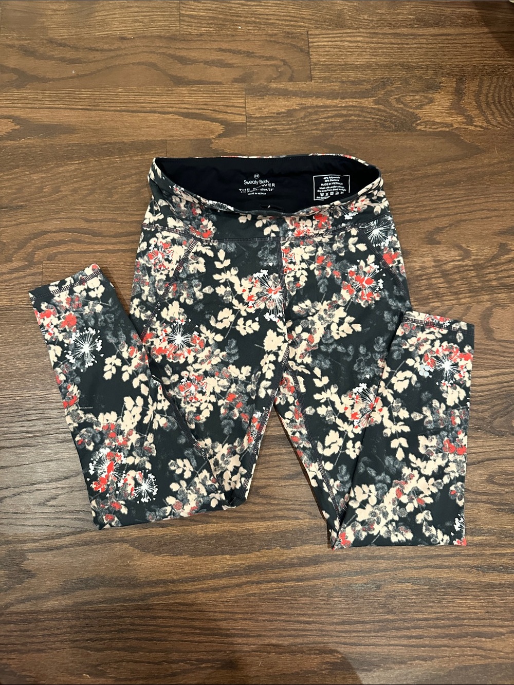 Sweaty Betty the power Black Floral Print High-Rise Women’s 7/8 legging